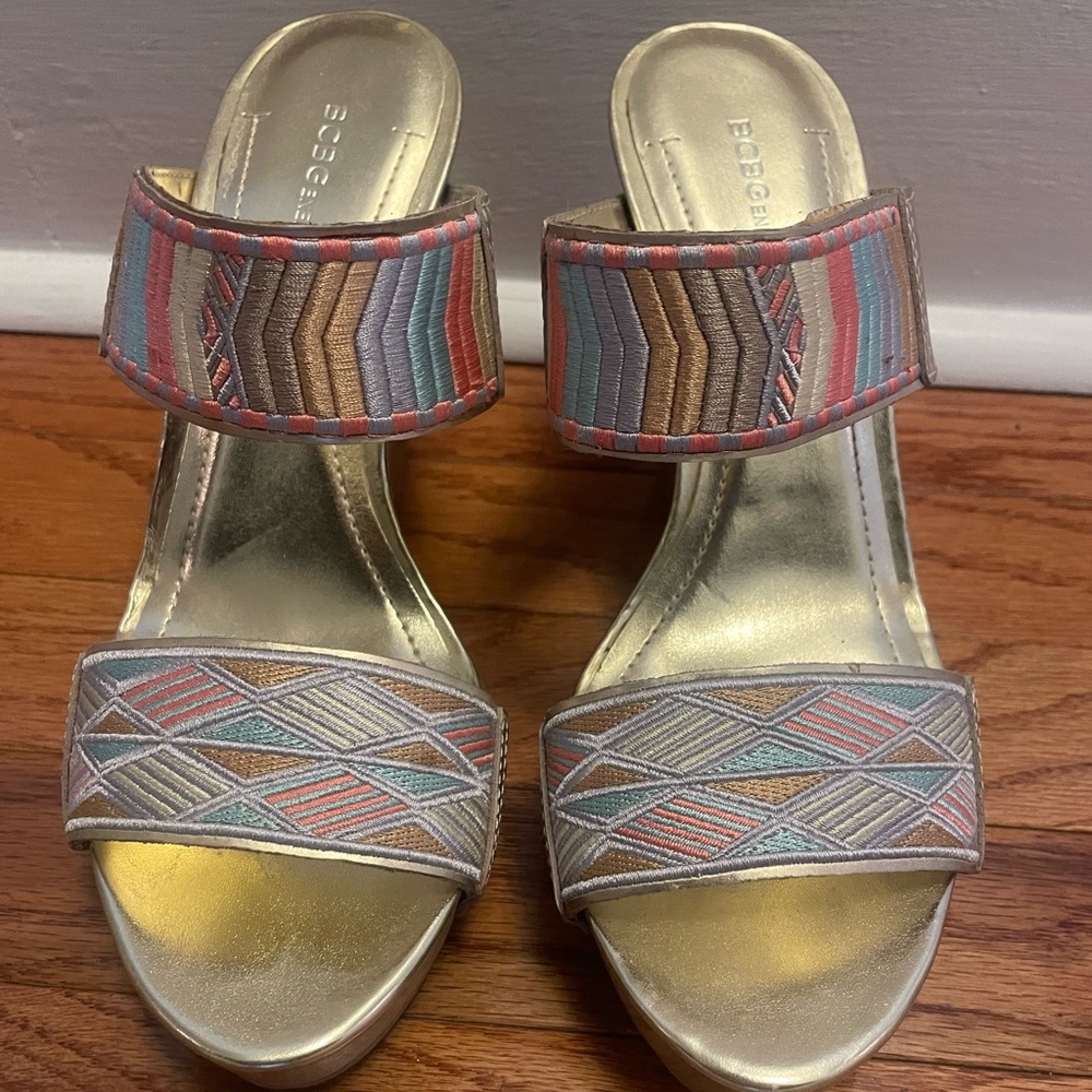 Bcbgeneration Multicolor Patterned Heels - image 1